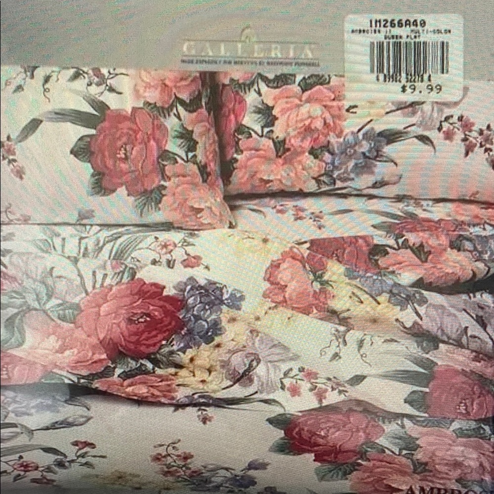 GALLERIA BY WESTPOINT PEPPERELL queen flat sheet 180 threads Floral